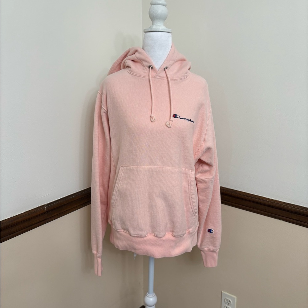 Pink Champion Reverse Weave hoodie